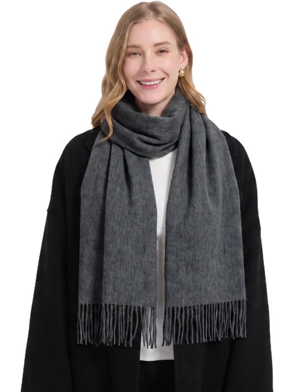 100% Merino Wool Scarf for Women & Men - Warm, Lightweight Winter Accessory